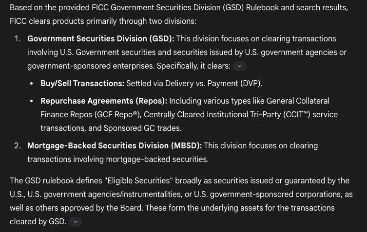 Examining a Clearing Service Rulebook